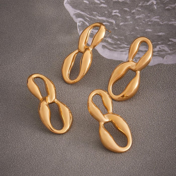 1 Pair Minimalist Stainless Steel Women's Stud Earrings h5Picture5