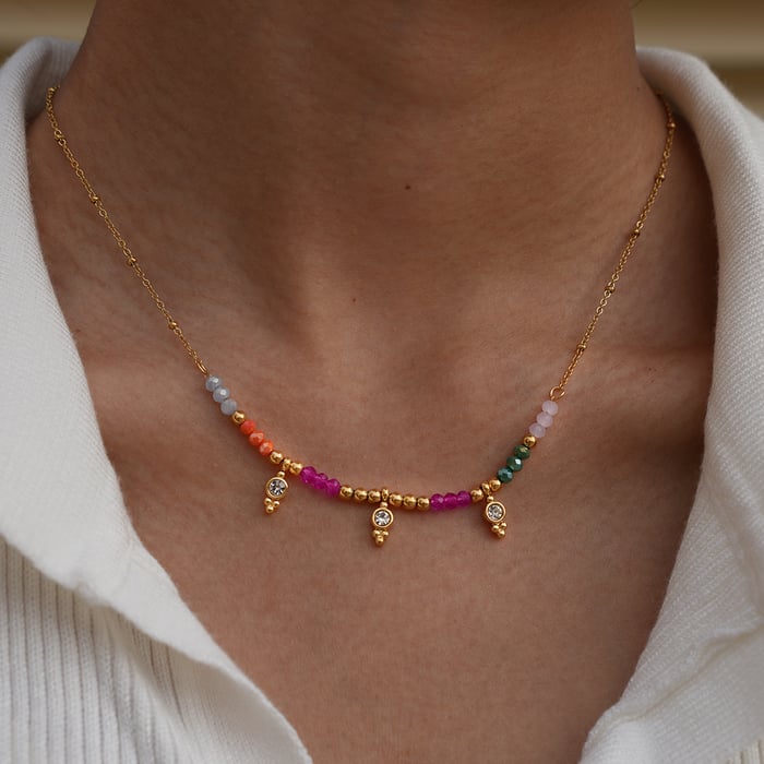 Einfache unregelmäßige Form Edelstahl Gold Farbe Damen Schmuck Sets Bild5