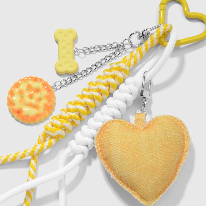 1 Piece Cute Heart Cookie Bag Charm Picture6