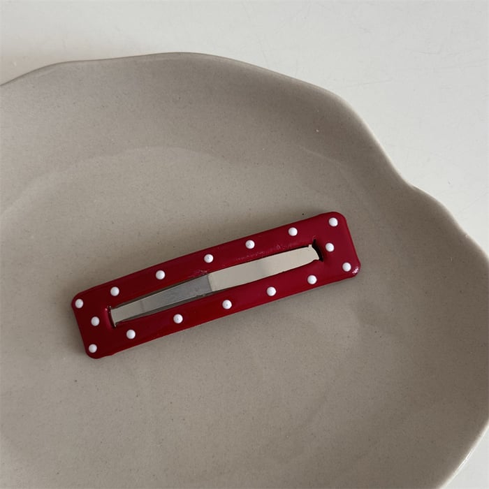 1 Piece Simple Series Sweet Polka Dots Fabric Women's Hair Clips