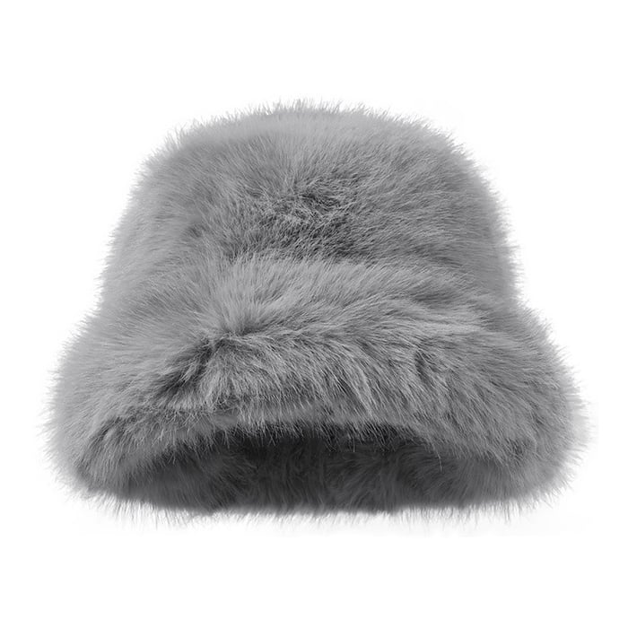 1 Piece Versatile Solid Color Thickened Plush Women's Hats h5Picture4