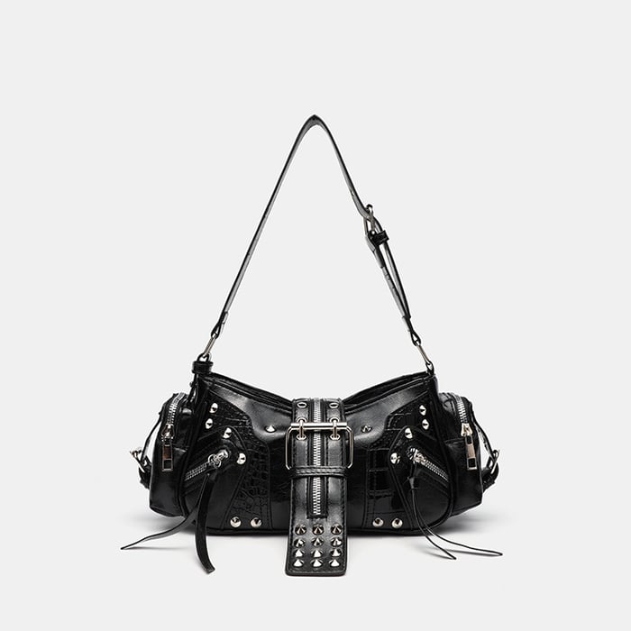1 Piece Luxurious Series Punk Rivet PU Women's Shoulder Bags