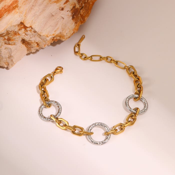 1 Piece Casual Mixed Color Chain Stainless Steel Women's Chain Necklaces h5Picture4