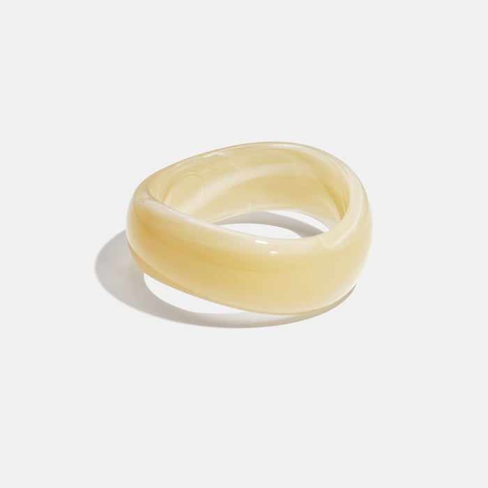 1 Piece Simple Light Luxury Irregular  Gradient Color Acrylic Women's Bangles