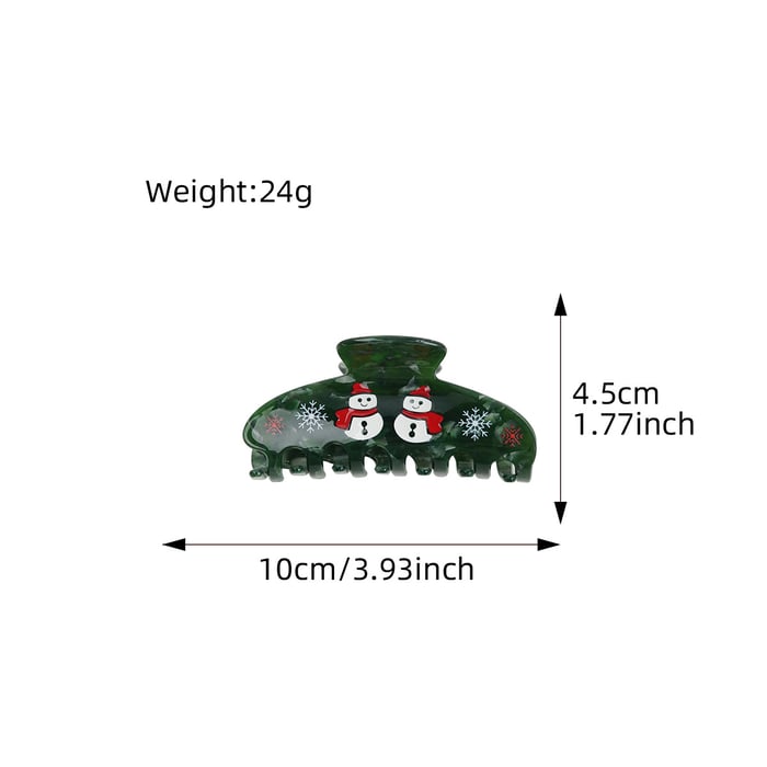 1 Piece Romantic Series Cute Christmas Acrylic Women's Hair Claws Picture5