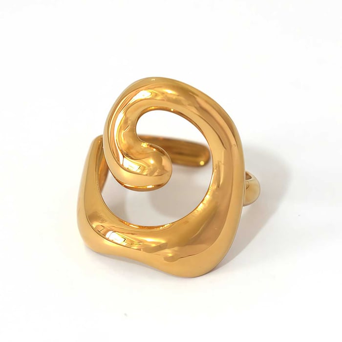 1 Piece Simple Irregular Shape Stainless Steel  Women's Statement Rings