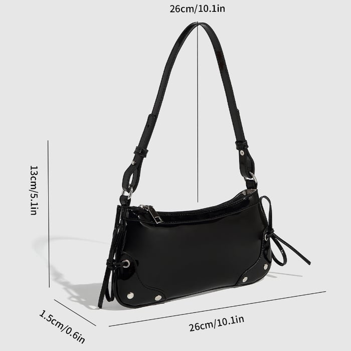 1 Stück Simple Series Elegante einfarbige PU-Damenhandtaschen 