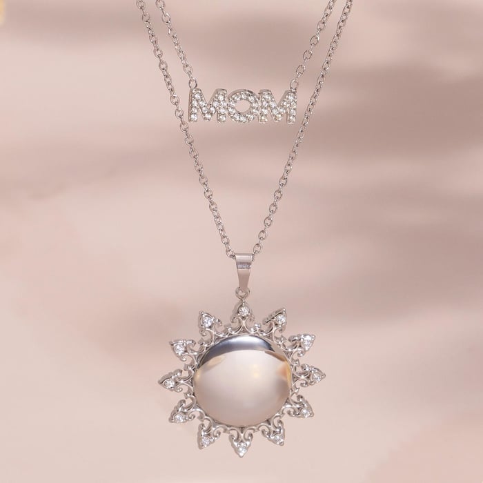 1 Piece Classic Sun Stainless Steel Gold Color Women's Pendant Necklaces h5Picture5