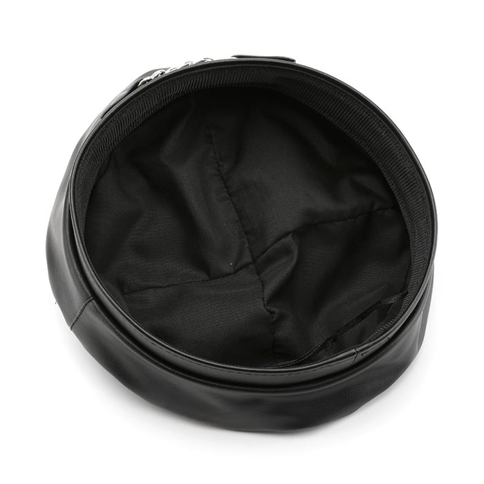 1 Piece Ins Style Solid Color PU Beret Picture5