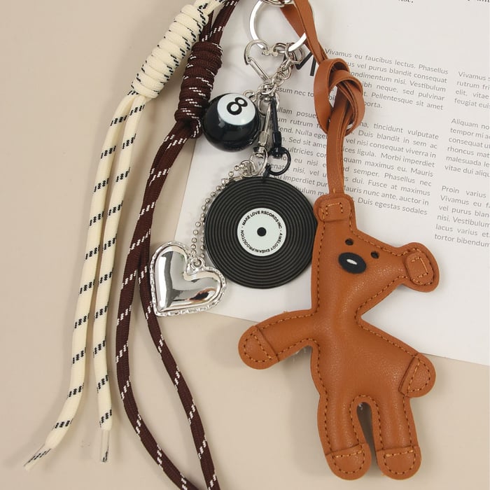 1 Piece Simple Series Cute Cartoon Bear PU Women's Bag Charms Picture4