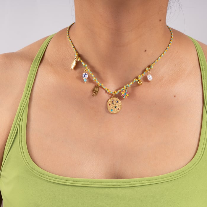 1 Piece Vivid Flower Stainless Steel Gold Color Women's Pendant Necklaces Picture5
