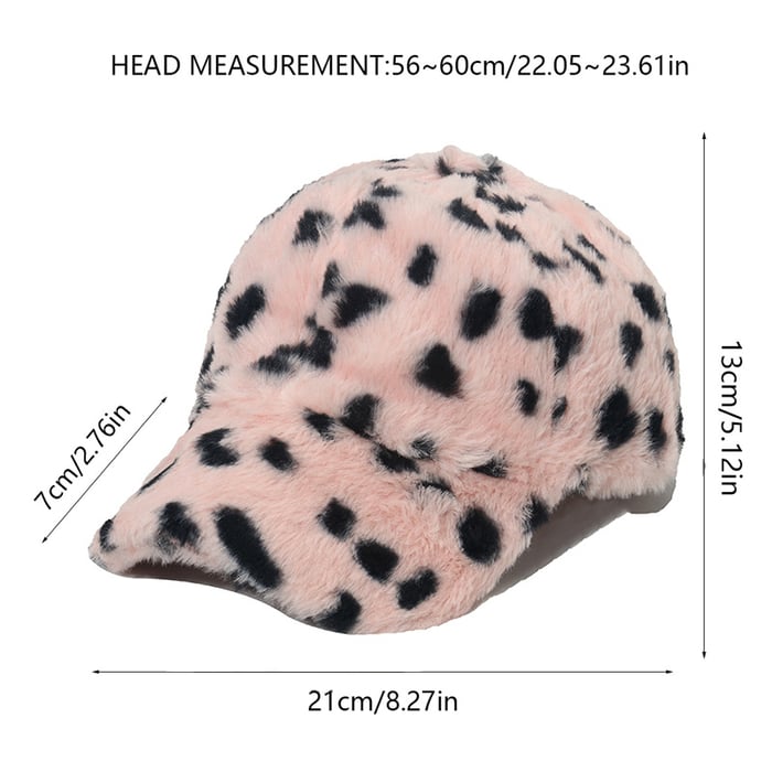 1 Piece Retro Animal Print Plush Women's Hat Picture2