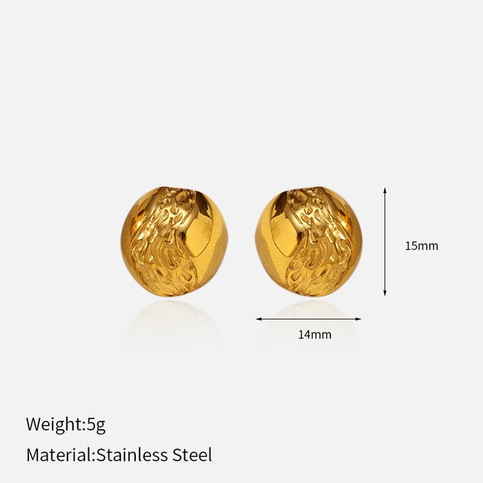 1 Pair Heart Stainless Steel Mixed Color Stud Earrings