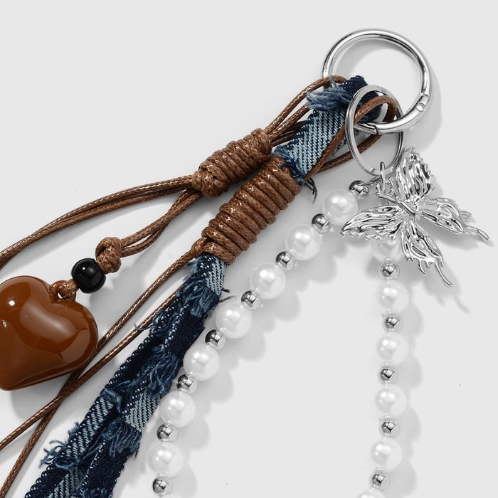 1 Piece Heart Beads Chain Bag Charm h5Picture6