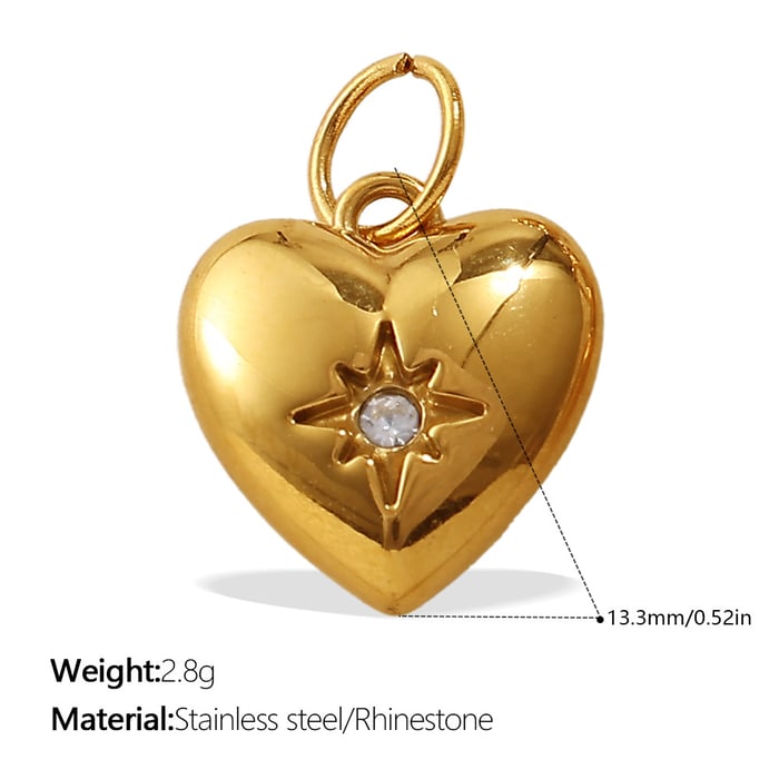 1 Piece Stainless Steel Gold Color DIY Pendant