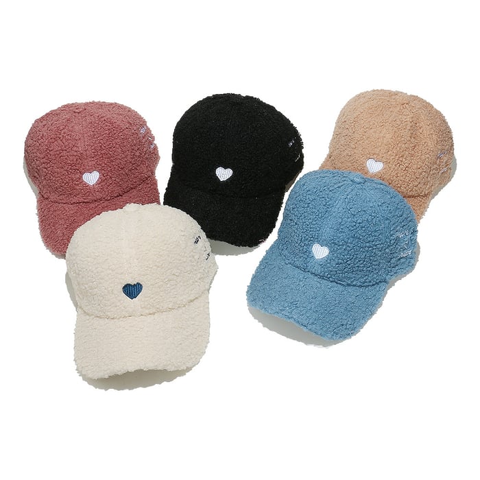 1 Piece Sweet Heart Plush Women's Hat Picture2