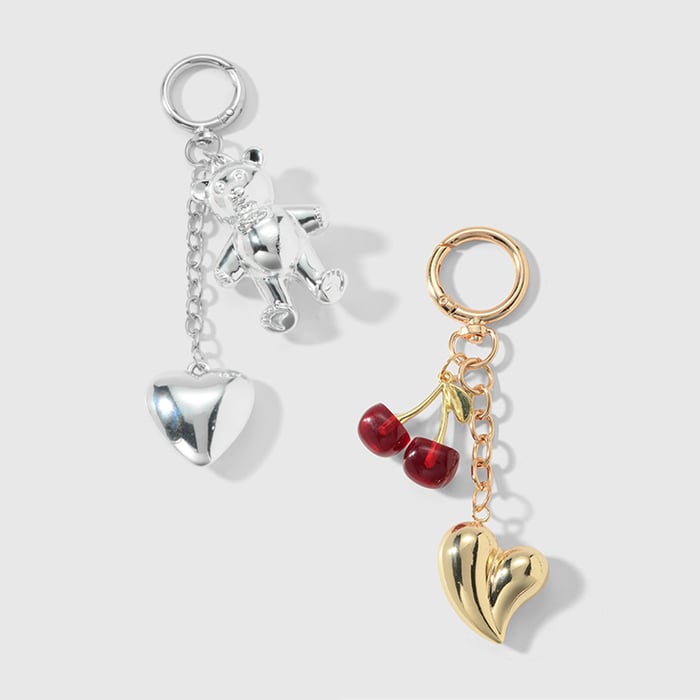 1 Piece Heart Alloy Bag Charm h5Picture3
