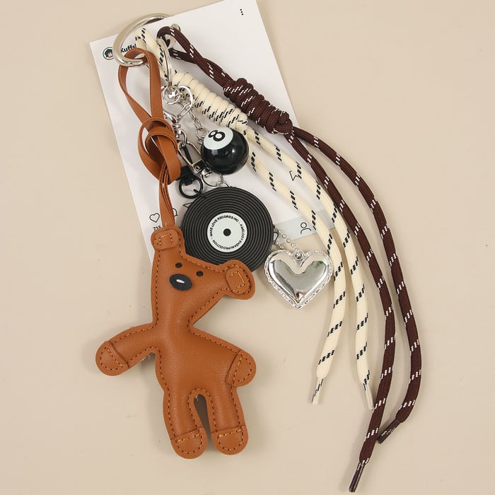 1 Piece Simple Series Cute Cartoon Bear PU Women's Bag Charms Picture3
