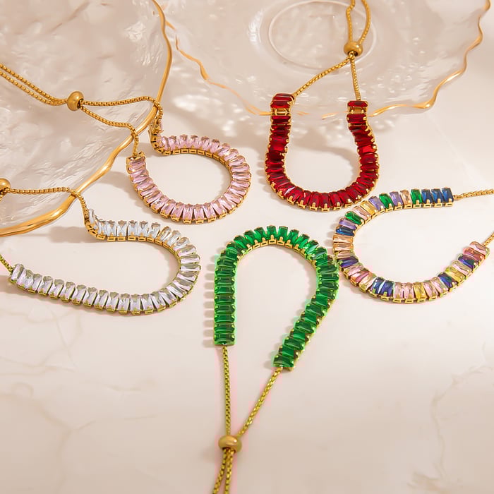 1 Piece Luxurious  Irregular Shape Stainless Steel  Gold Color  Women's Chain Necklaces h5Picture5
