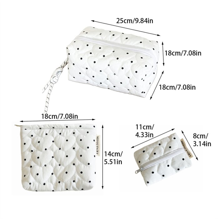1 Piece Simple Series Cute Polka Dots Women's Makeup Bags Picture6