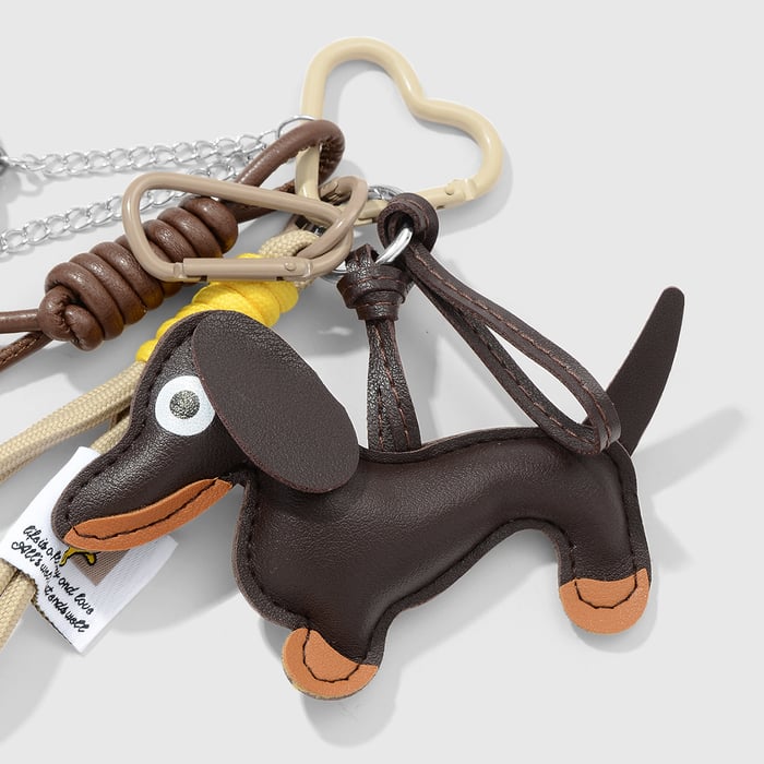 1 Stück süßer Hundetaschenanhänger aus Leder h5Bild4