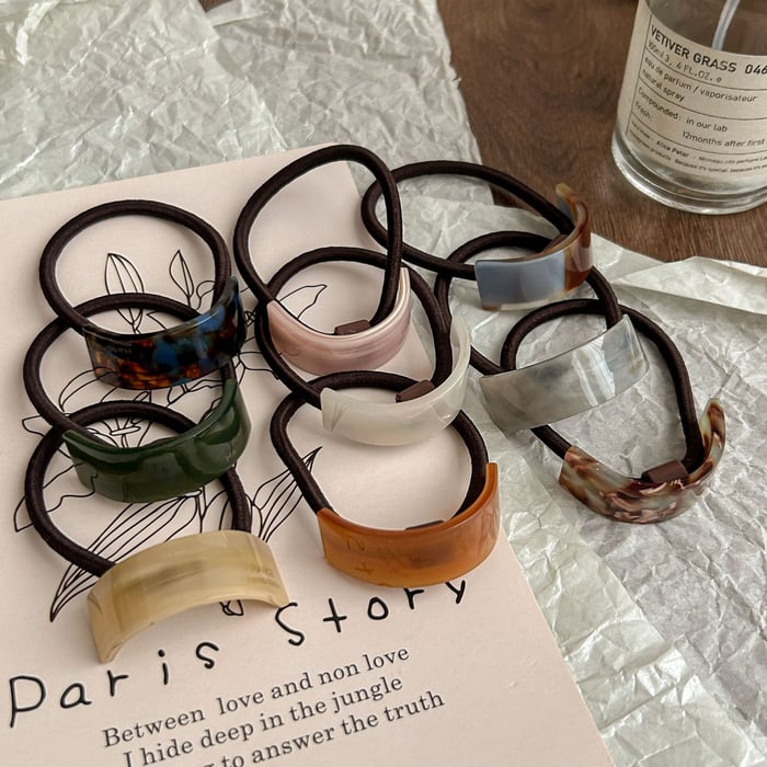 1 Piece Romantic Simple Gradient Color Acetate Women's Hair Ties Picture3