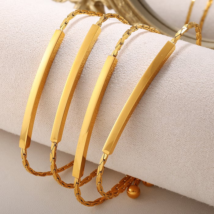 1 Piece Stainless Steel Gold Color Chain Bracelet Picture3