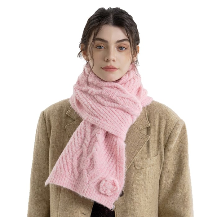 1 Piece Gorgeous Flower Polyester Women's Winter Scarves Picture5