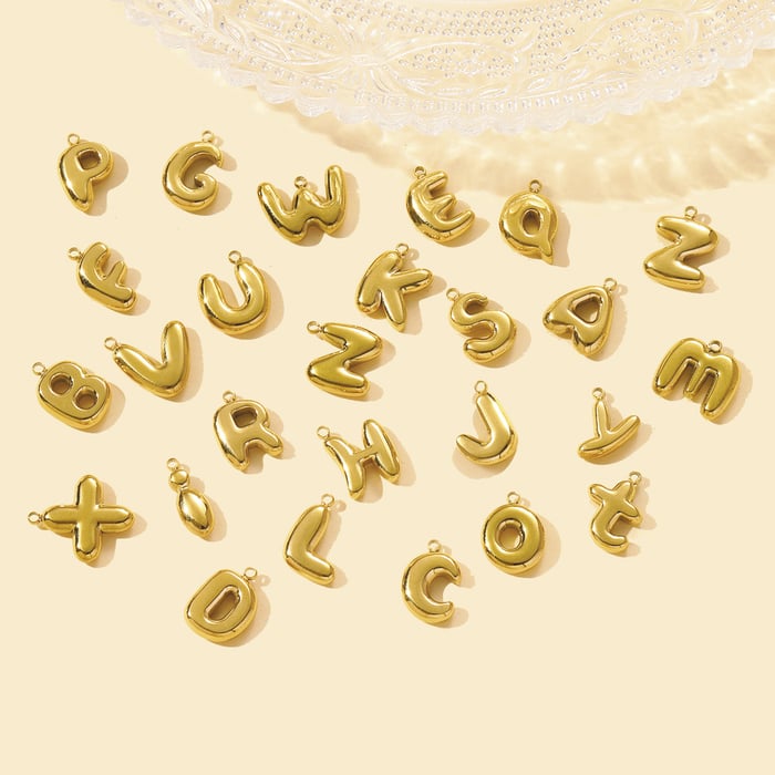 1 Piece Classic Letter Stainless Steel Gold Color Women's Pendants h5Picture3