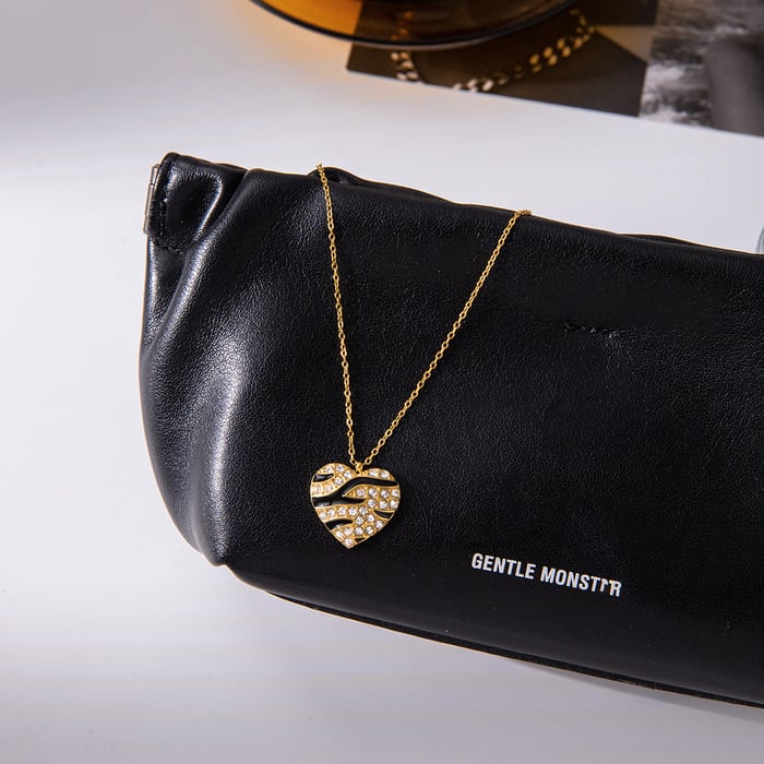 1 Piece Stylish Heart Stainless Steel Gold Color Women's Pendant Necklaces h5Picture6