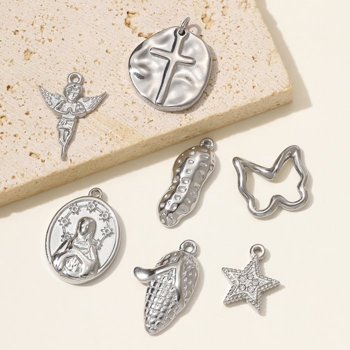 1 Piece Gorgeous Angel Stainless Steel Women's Pendants h5Picture4