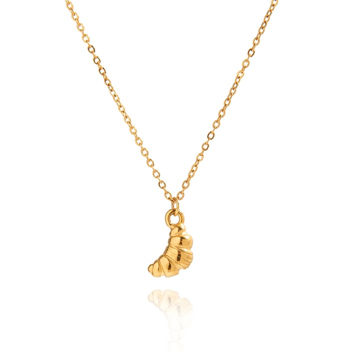 1 Piece Cute Croissant Stainless Steel Gold Color Women's Pendant Necklaces
