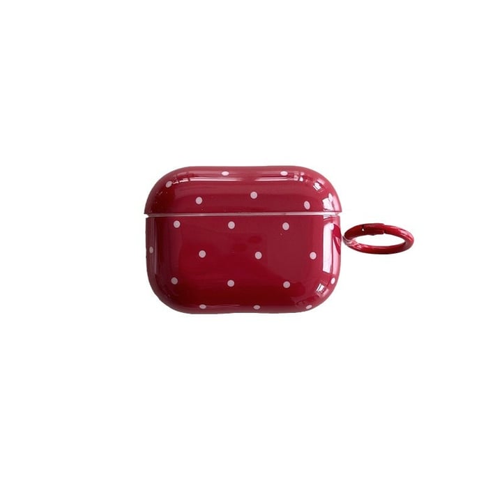 1 Piece Vintage Burgundy Polka Dots  Women's Earphone Case Picture4