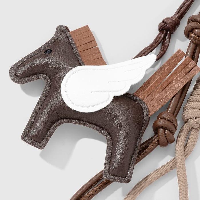 1 Stück Leder-Taschenanhänger mit fliegendem Pferd h5Bild4