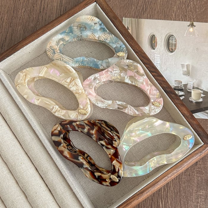 1 Piece  Casual Irregular Shape Gradient Color Acetate Women's Hair Claws Picture3