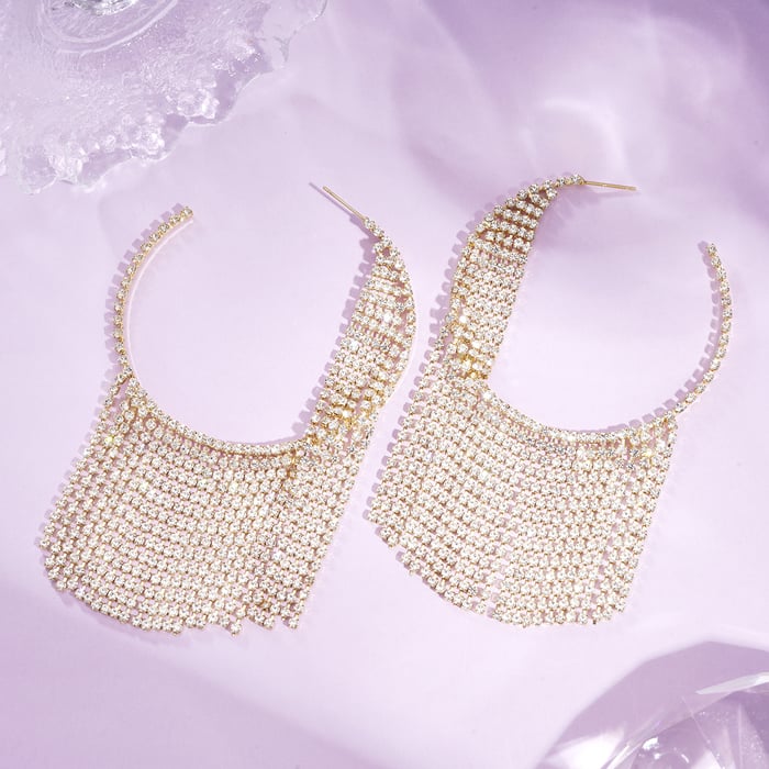 1 Pair Festive Series Tassel Circle Hoop Earrings h5Picture3