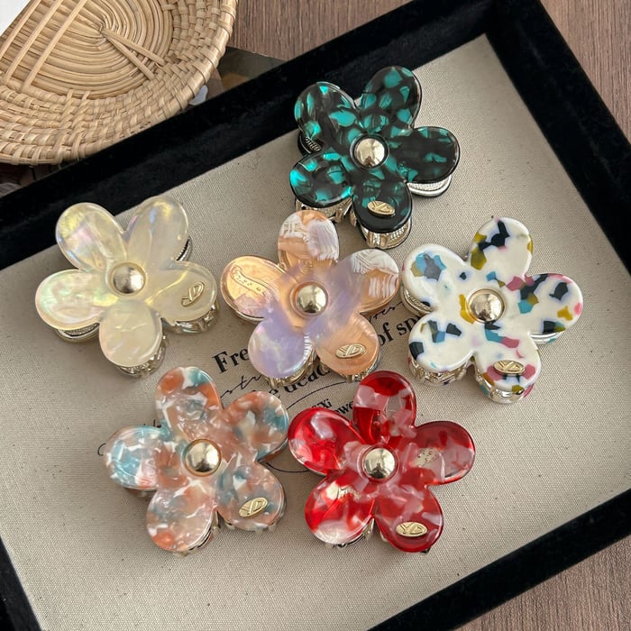 1 Piece MIni Sweet Gradient Color Acetate Women's Hair Claws Picture2