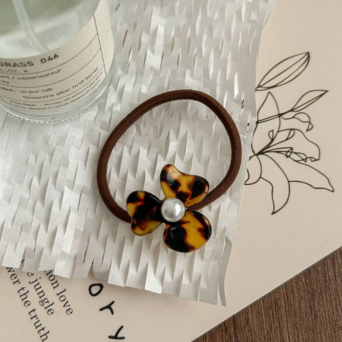 1 Piece Simple Series Retro Flower Gradient Color Acetate Women's Hair Ties