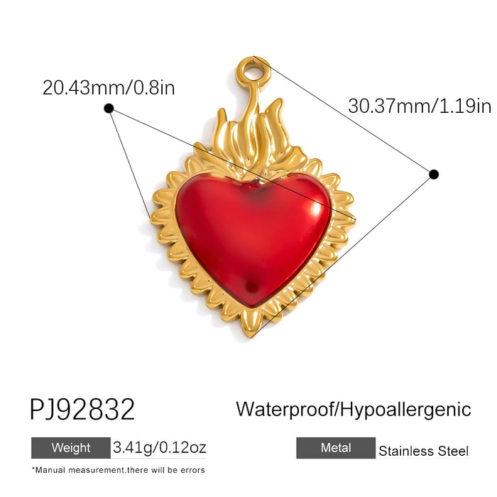 1 Piece Retro Heart DIY Pendant h5Picture2