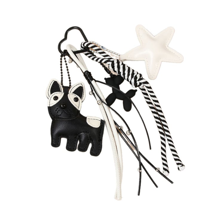 1 Piece Cute French Bulldog Puppy  PU Women's Bag Charms Picture5