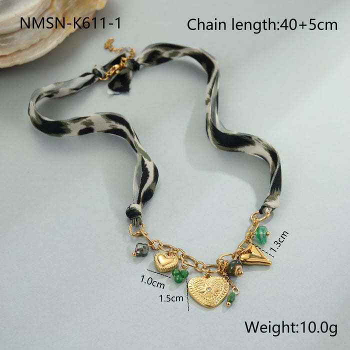 1 Stück unregelmäßige Herzform Edelstahl Gold Farbe Damen Anhänger Halsketten