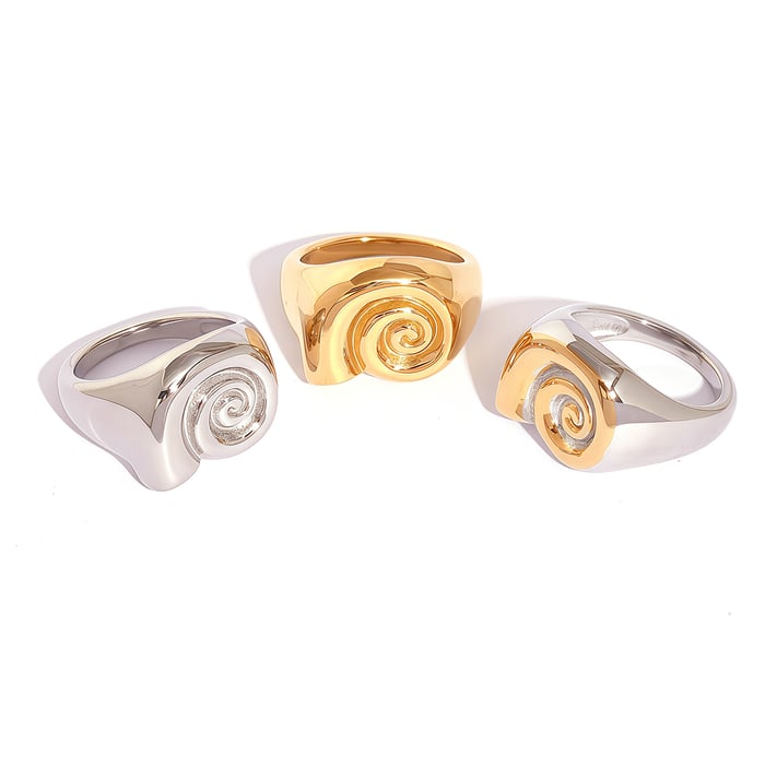 1 Piece Simple  Retro Animal Stainless Steel  Gold Color  Women's Statement Rings h5Picture5