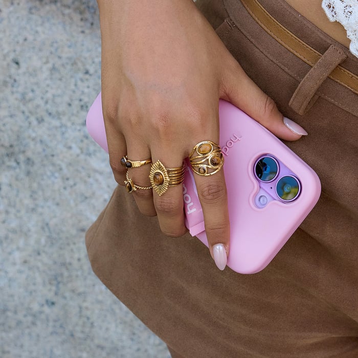 1 Piece Retro Circle Stainless Steel Gold Color Natural Stone Women's Gemstone Rings h5Picture5