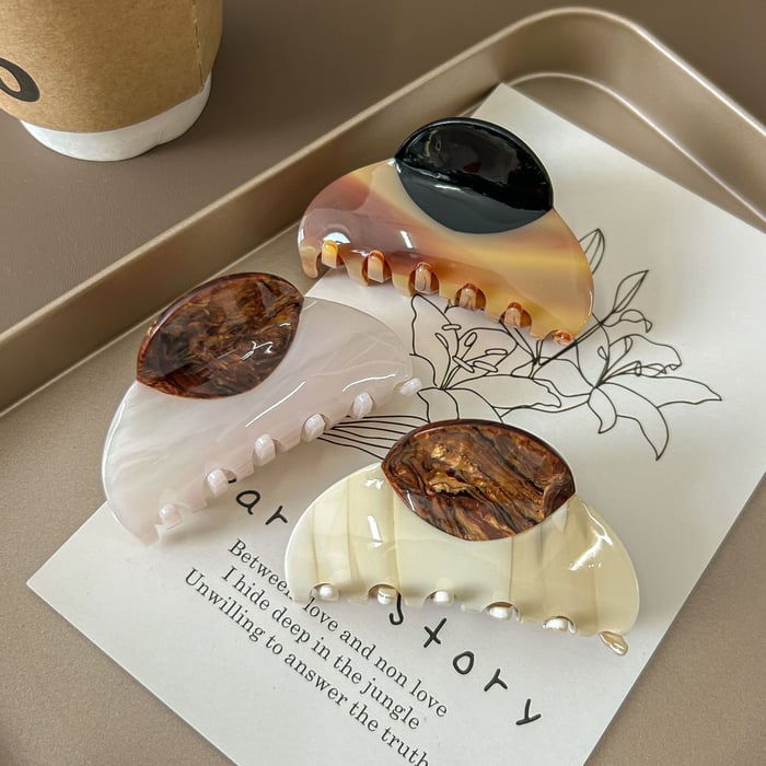 1 Piece Simple  Casual Gradient Color Acetate Women's Hair Clips Picture3
