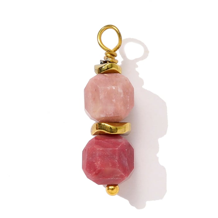 1 Piece Classic Heart Natural Stones Gold Color  Women's Pendants
