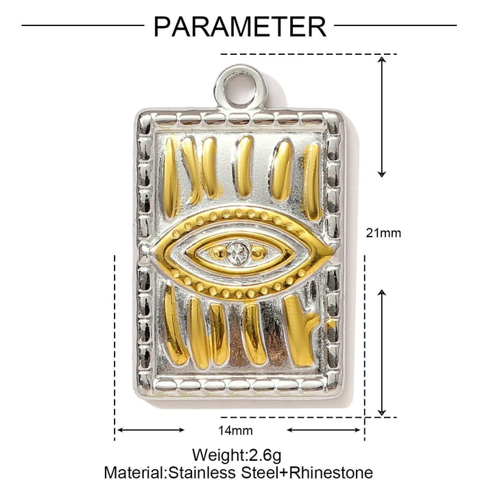 1 Piece Simple Mixed Gold Color And Silver Colors Stainless Steel Women's Pendants