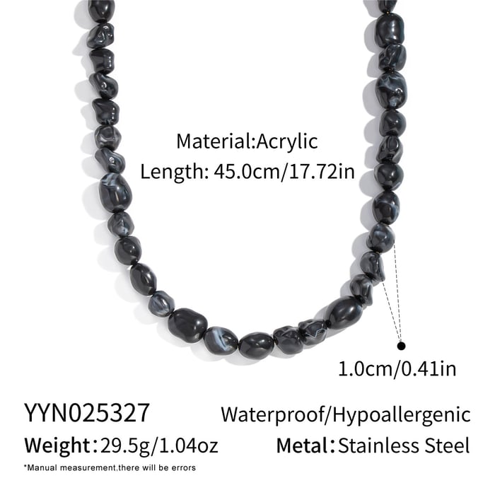 Irregular Shape Resin Beads Starfish Pendant Necklace Set
