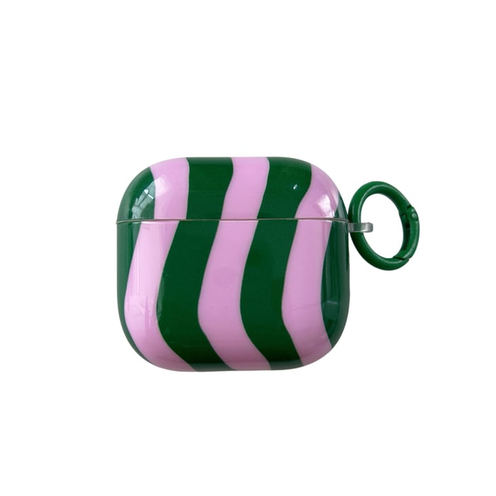 1 Piece Fashionable Color  Blocked Wave Stripes Women's Earphone Case Picture3