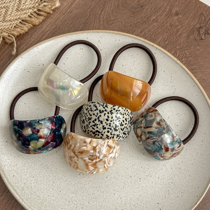 1 Piece Simple  Casual Gradient Color Acetate Women's Hair Ties Picture3