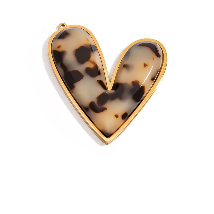 1 Piece Romantic Flower Stainless Steel  Gold Color DIY Pendant
